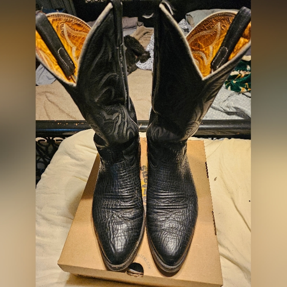 Vintage Nakona Sharkskin Boots In 9EE Mens